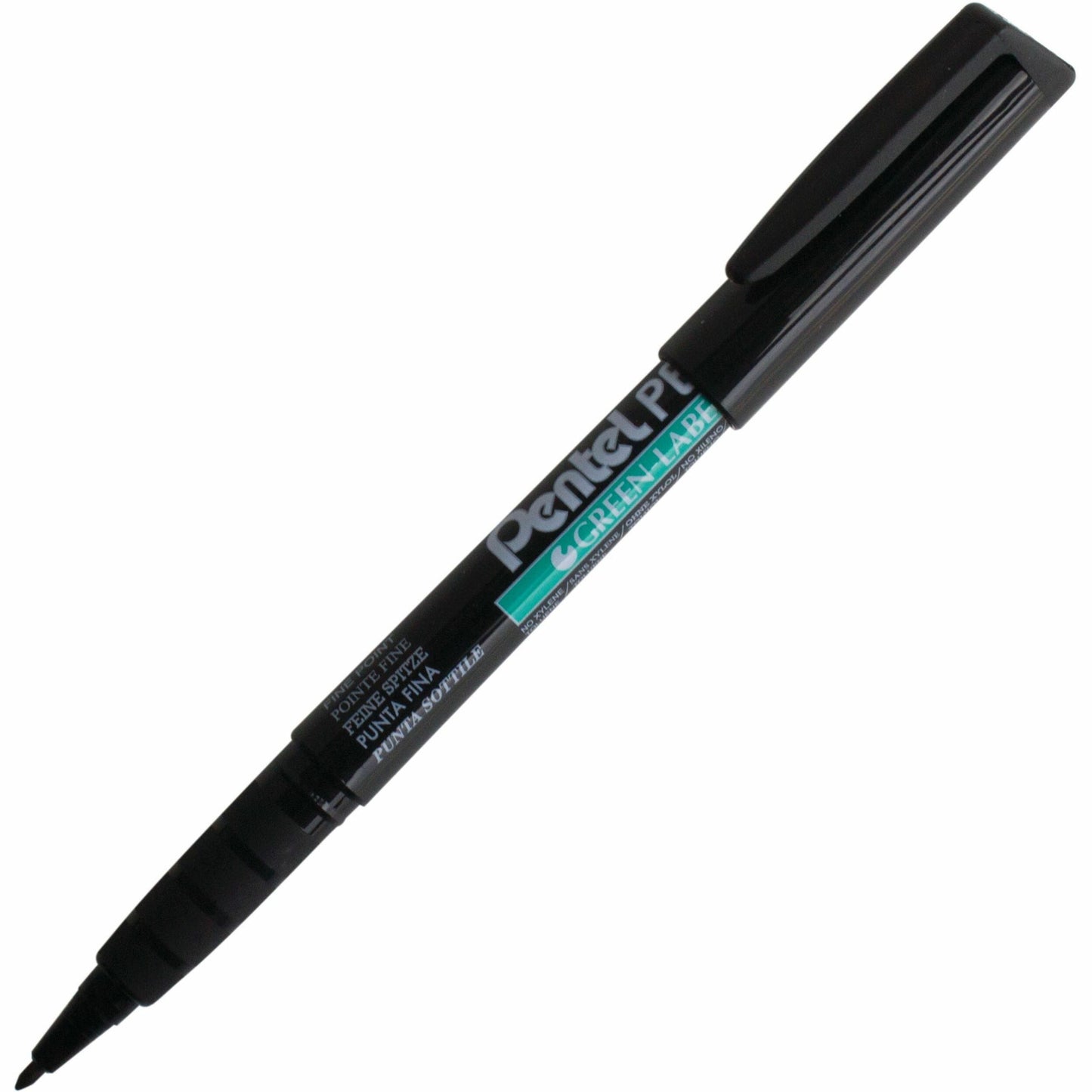Pentel Green Label Permanent Marker (2.0mm), Bullet Tip, Black Ink