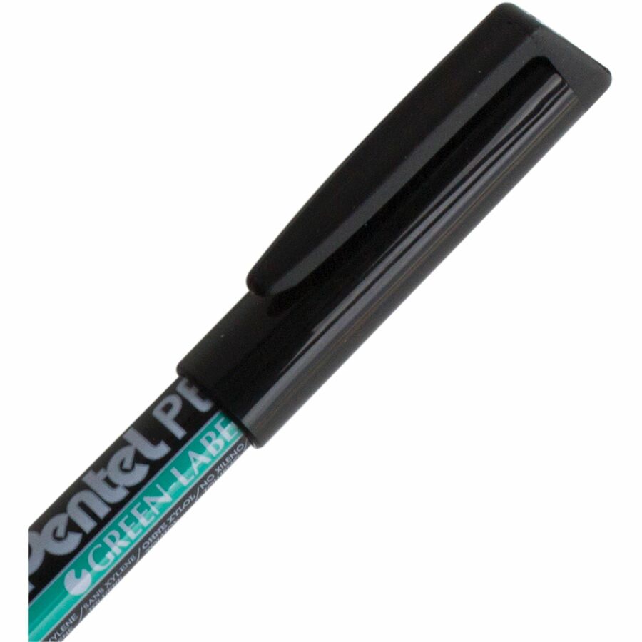 Pentel Green Label Permanent Marker (2.0mm), Bullet Tip, Black Ink - NMS50-A