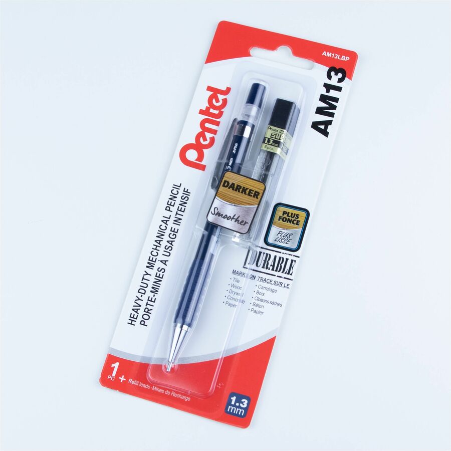 Pentel AM13 1.3mm Heavy Duty Mechanical Pencil and CH13-HB Lead - AM13LBP