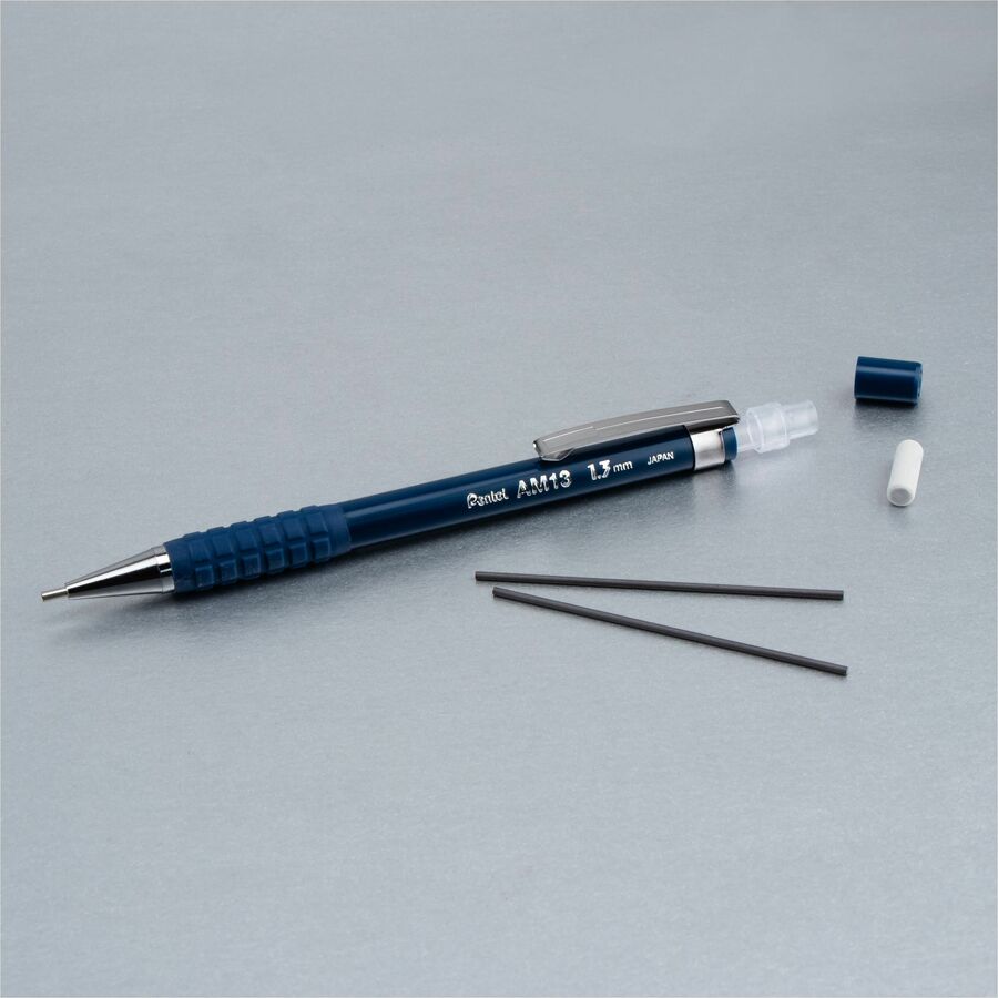 Pentel AM13 1.3mm Heavy Duty Mechanical Pencil and CH13-HB Lead - AM13LBP