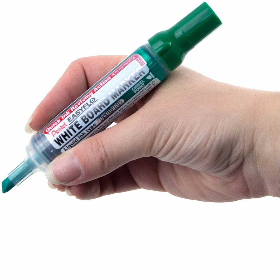 Pentel Easyflo White Board Marker (1.3/5.2mm) Green Ink - MW60M-D