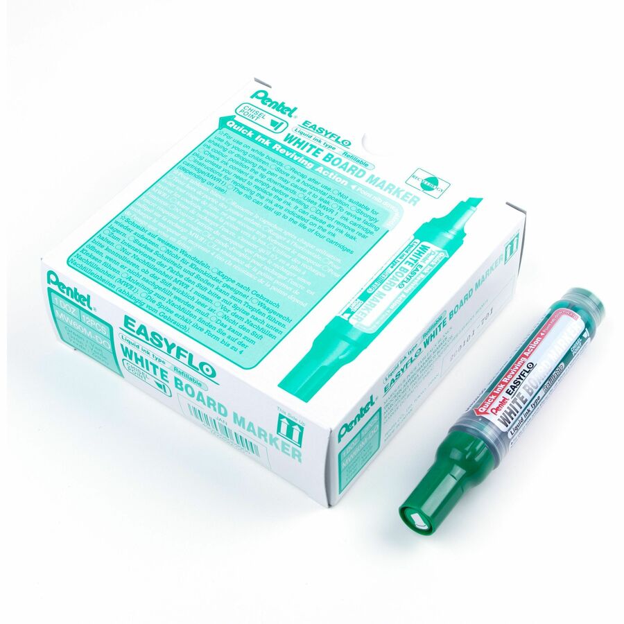 Pentel Easyflo White Board Marker (1.3/5.2mm) Green Ink - MW60M-D