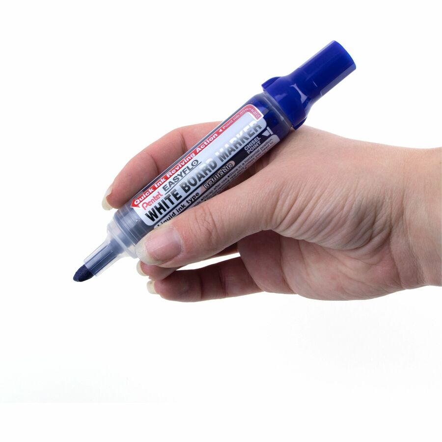 Pentel Easyflo White Board Marker (1.3/5.2mm) Blue Ink - MW60M-C