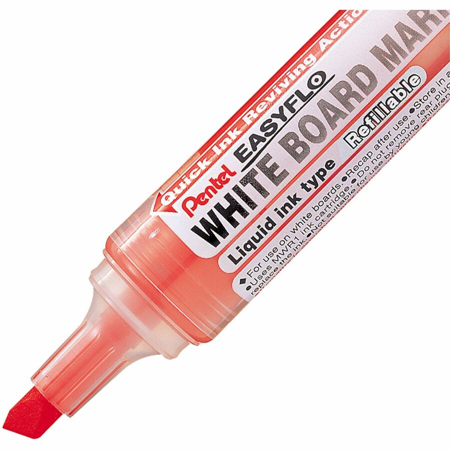 Pentel Easyflo White Board Marker (1.3/5.2mm) Red Ink - MW60M-B