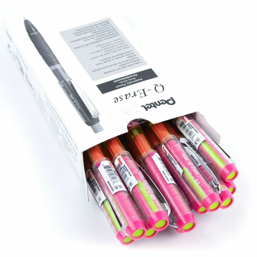 Pentel Q-ERASE Machanical Pencil, 0.5mm Pink Barrel - QE425P