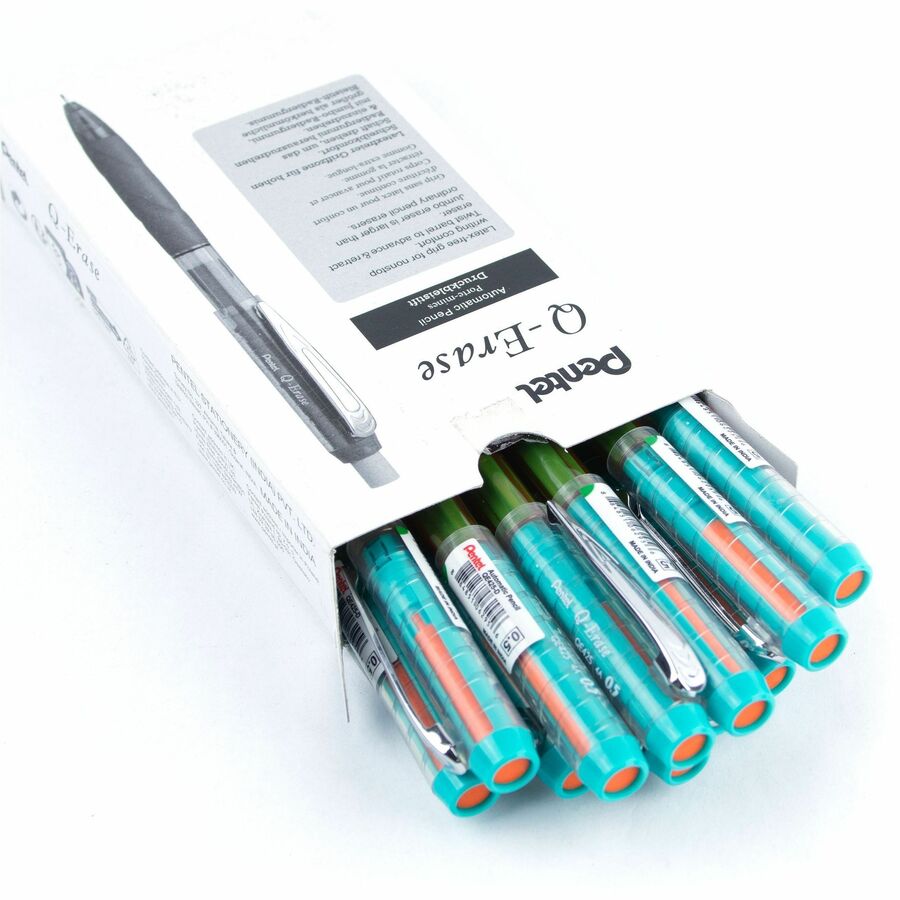 Pentel Q-ERASE Mechanical Pencil, 0.5mm Green Barrel - QE425D
