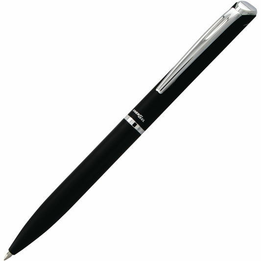 Pentel EnerGel Retractable Liquid Gel Pen, (0.7mm) Black Metal Body, Black Ink, Gift Case