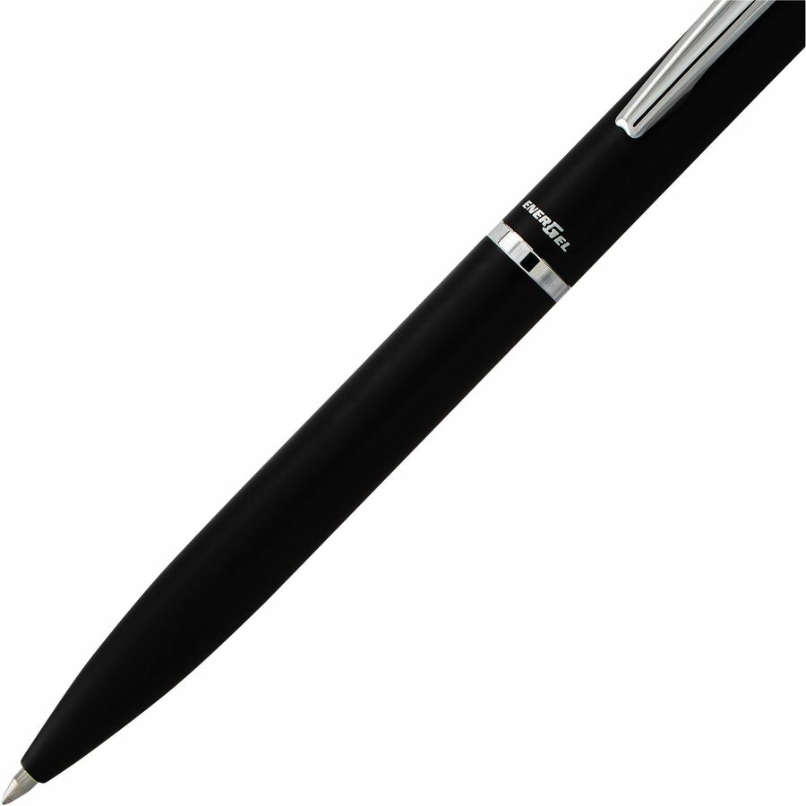 Pentel EnerGel Retractable Liquid Gel Pen, (0.7mm) Black Metal Body, Black Ink, Gift Case - BL2007A-AE1