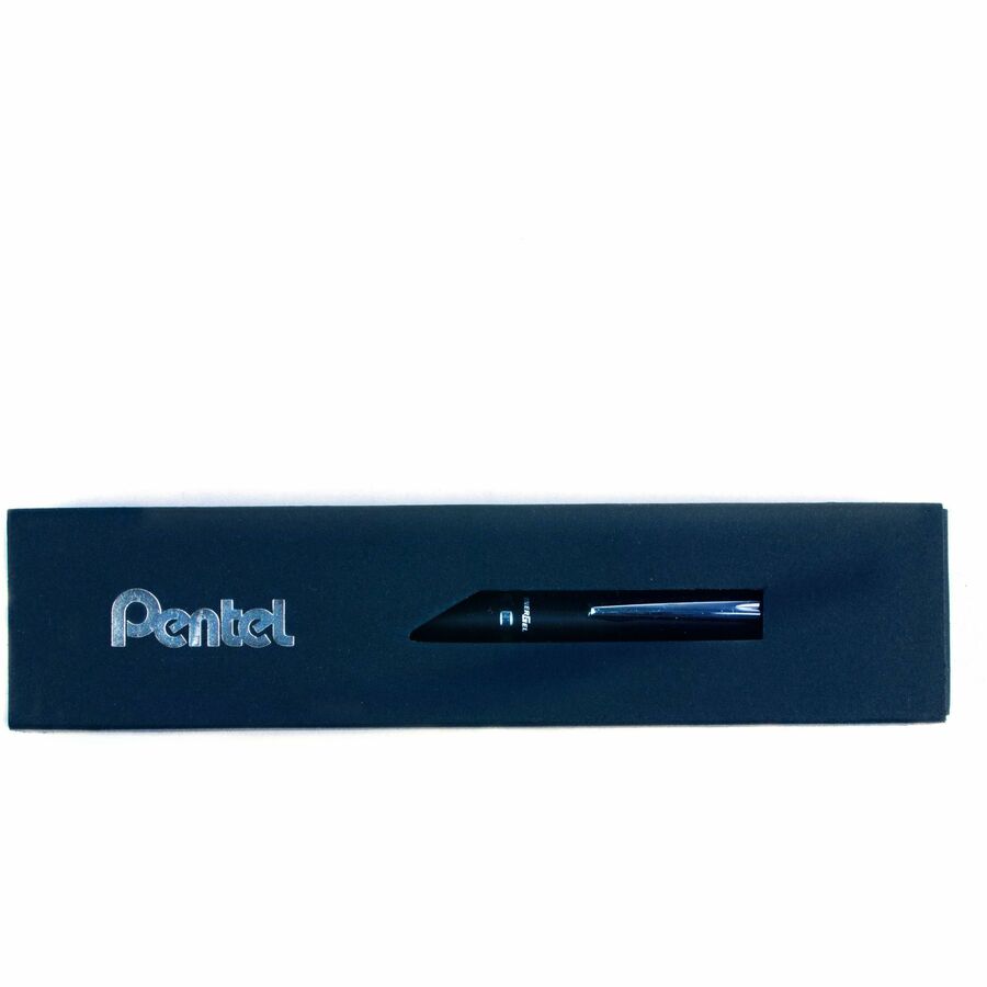 Pentel EnerGel Retractable Liquid Gel Pen, (0.7mm) Black Metal Body, Black Ink, Gift Case - BL2007A-AE1