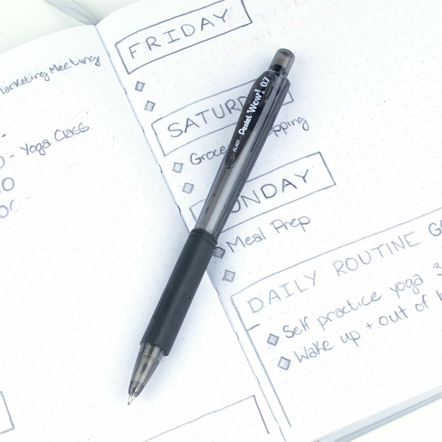 Pentel Wow! Retractable Mechanical Pencil (0.7mm), Black Barrel - AL407A