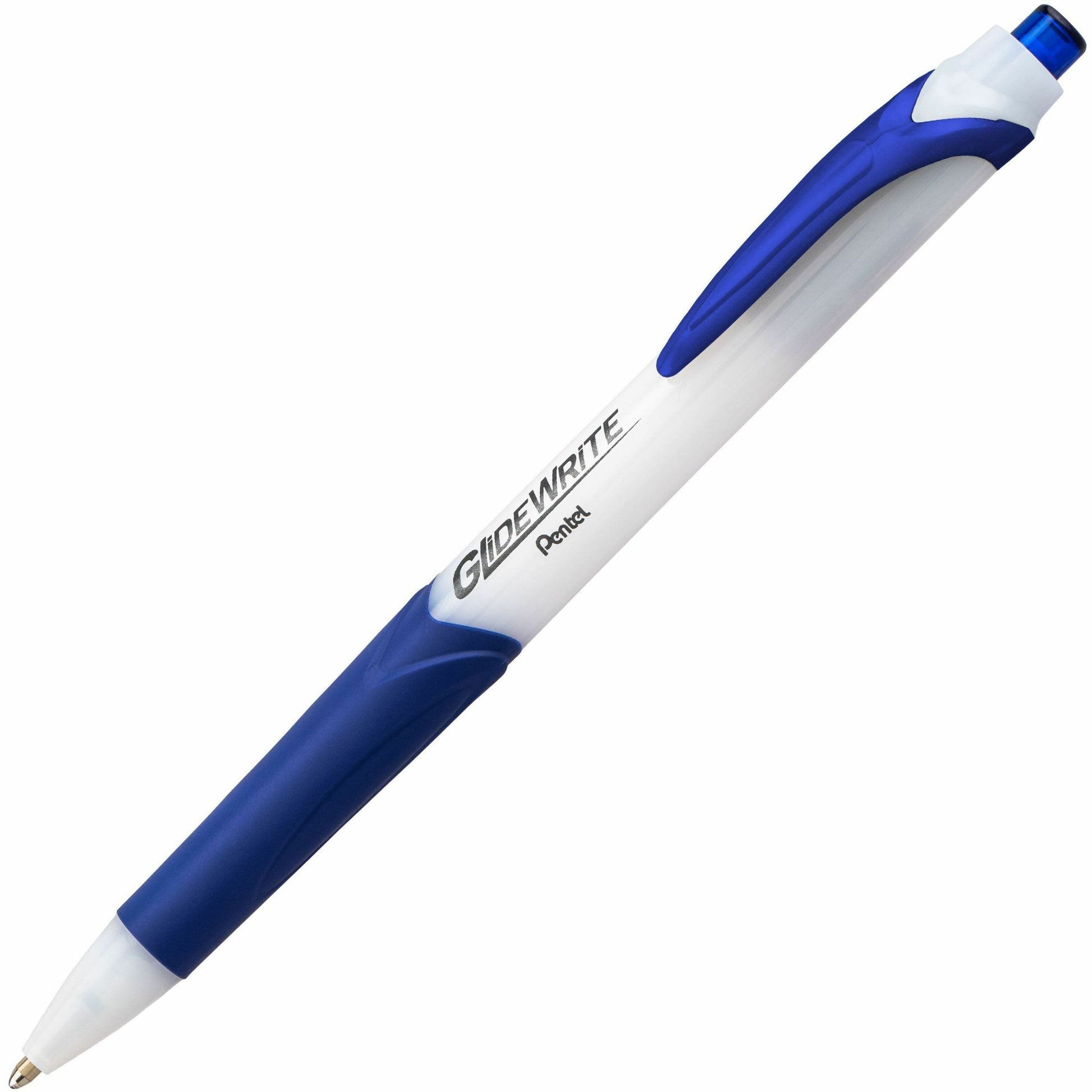 Pentel GlideWrite Ballpoint Pen with TechnIFlo Ink, (1.0mm) Bold Point, Blue Ink