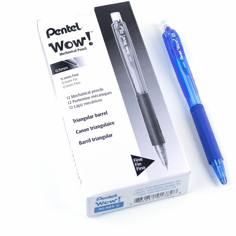 Pentel Wow! Retractable Mechanical Pencil (0.5mm), Blue Barrel - AL405C