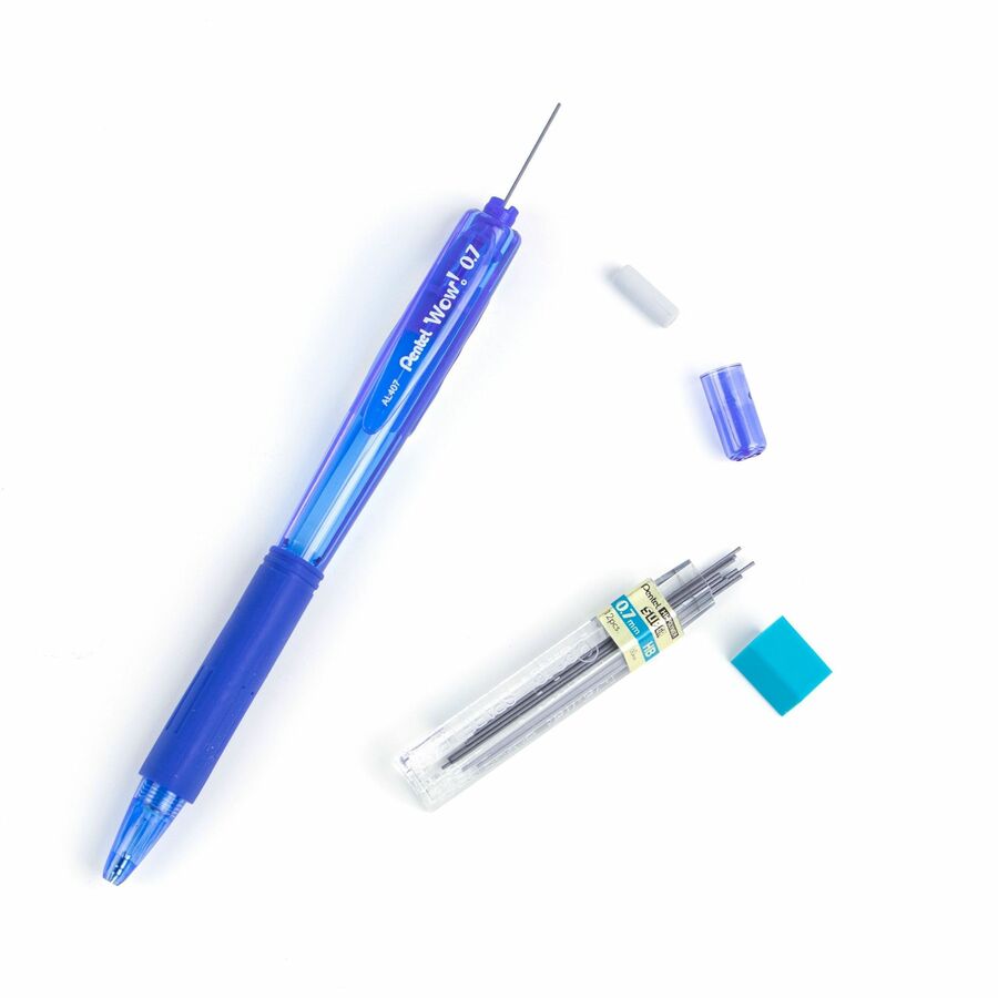 Pentel Wow! Retractable Mechanical Pencil (0.7mm), Blue Barrel - AL407C