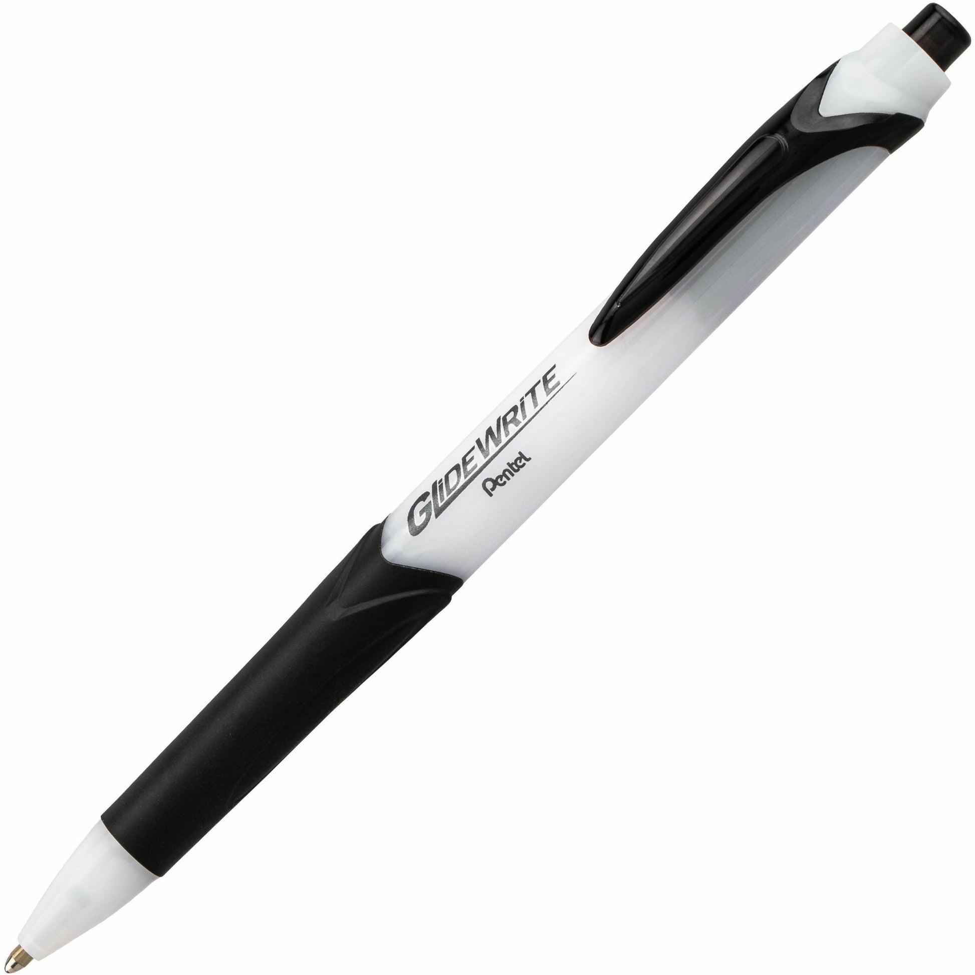 Pentel GlideWrite Ballpoint Pen with TechnIFlo Ink, (1.0mm) Bold Point, Black Ink