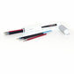 Pentel EnerGel 3 Multi-Function, 3-Ink Gel Pen, (0.5mm), Black/Red/Blue Ink, White Barrel - BLC35W