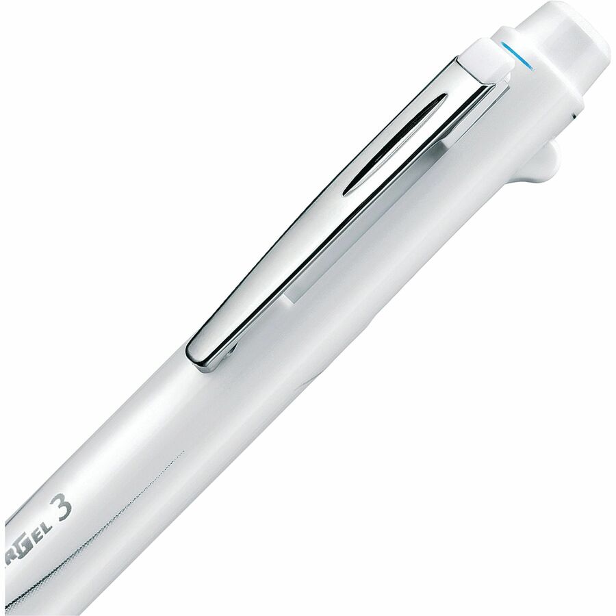 Pentel EnerGel 3 Multi-Function, 3-Ink Gel Pen, (0.5mm), Black/Red/Blue Ink, White Barrel - BLC35W