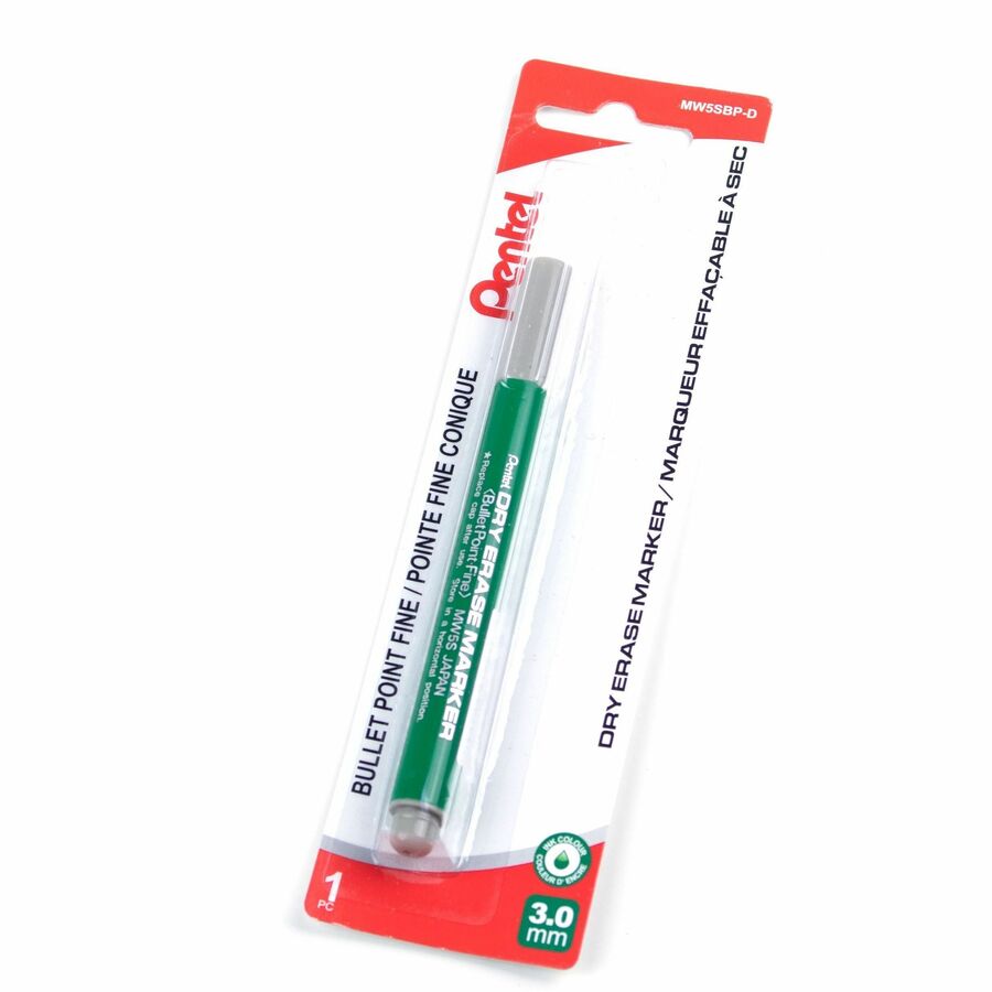 Pentel Dry Erase Marker (3.0mm) 1PC Pack, Green Ink - MW5SBP-D