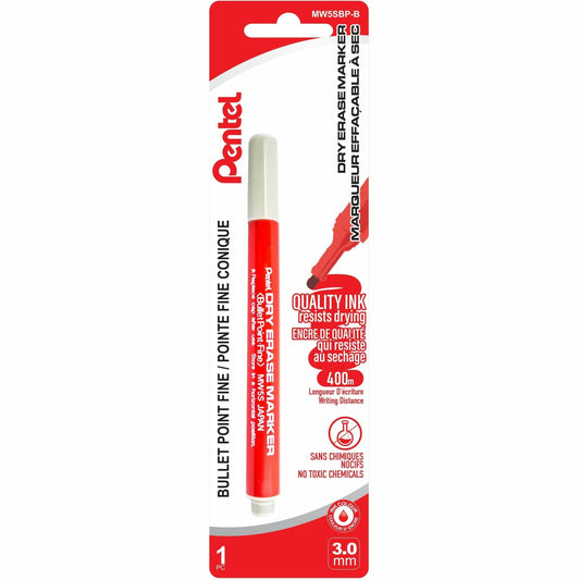 Pentel Dry Erase Marker (3.0mm) 1PC Pack, Red Ink
