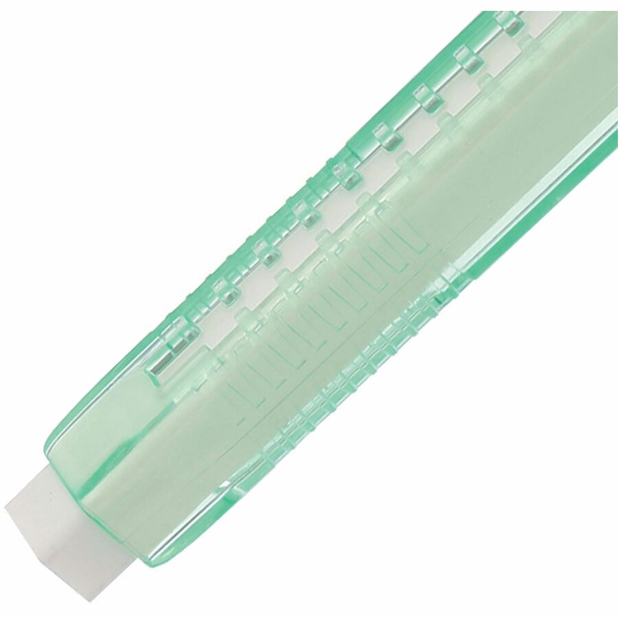 Pentel CLIC ERASER, Rectangular Retractable Eraser, Green Transparent Barrel - ZE81K-W
