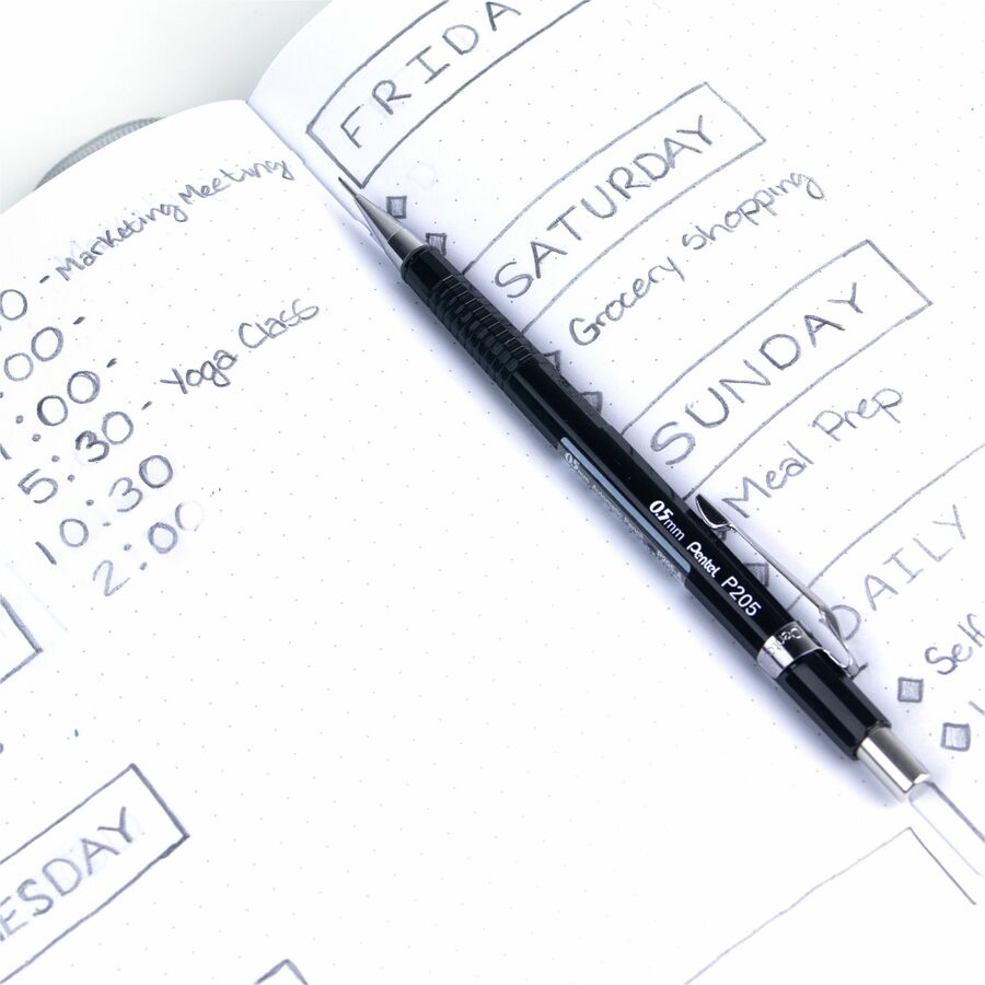 Pentel P200 Mechanical Pencil (0.5mm) Black Barrel - P205-A
