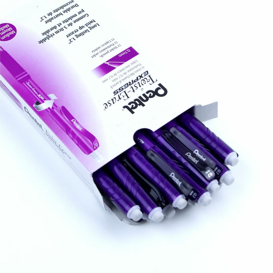Pentel Twist-Erase Express Mechanical Pencil (0.7mm) Violet Barrel - QE417F-V
