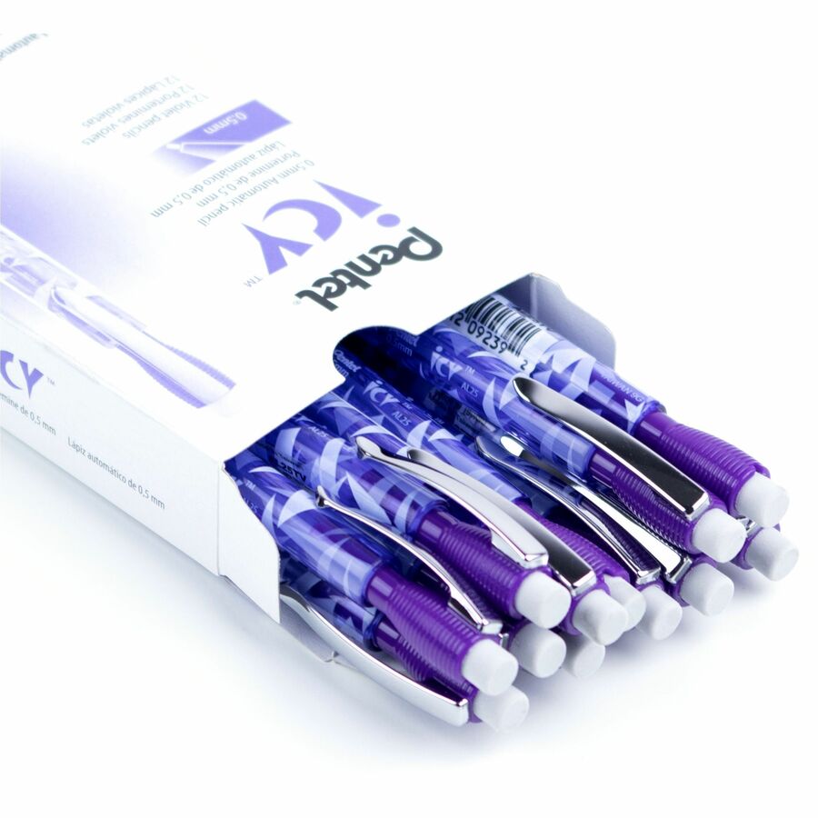 Pentel Icy Mechanical Pencil (0.5mm), Tinted Violet Barrel - AL25TV