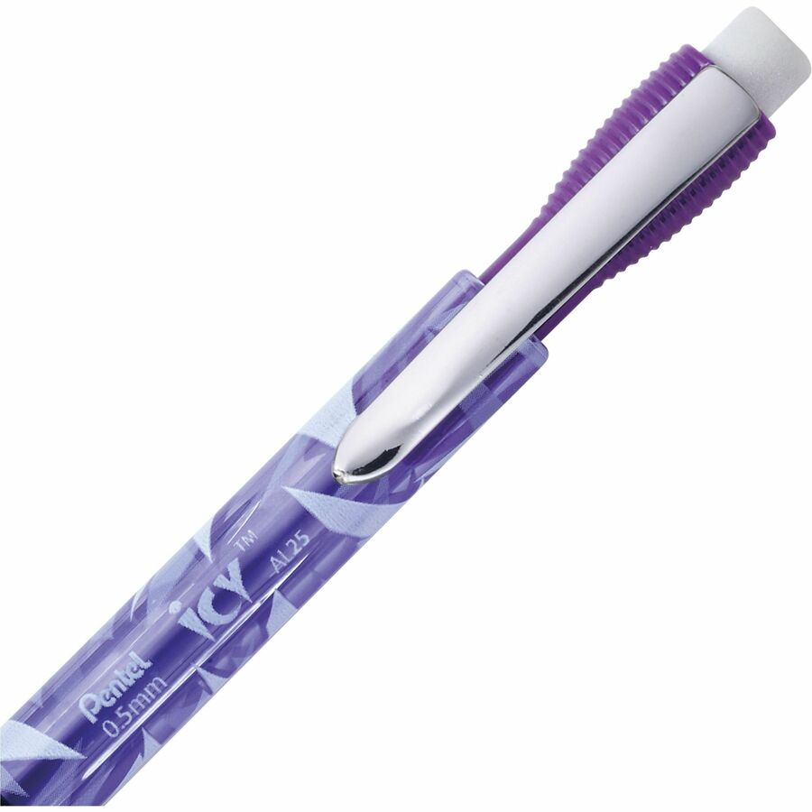Pentel Icy Mechanical Pencil (0.5mm), Tinted Violet Barrel - AL25TV