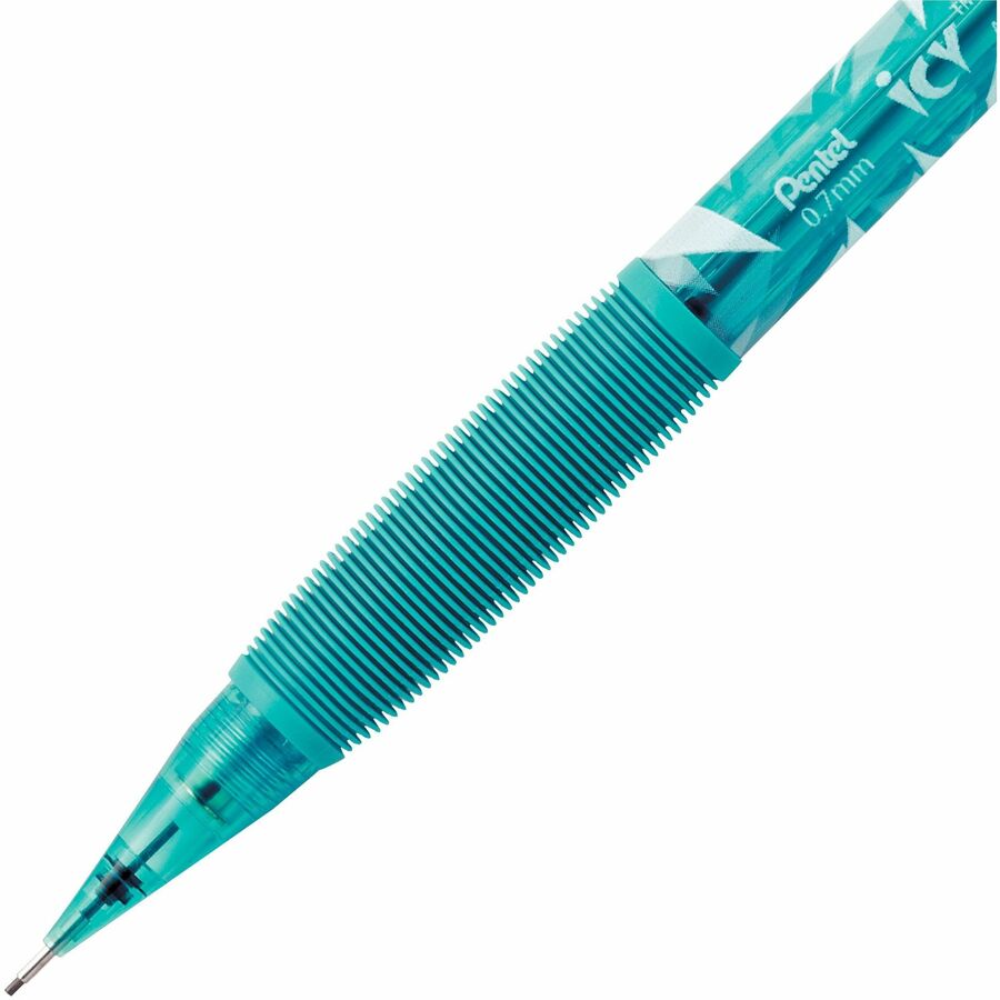 Pentel Icy Mechanical Pencil (0.7mm), Tinted Teal Blue Barrel - AL27TS