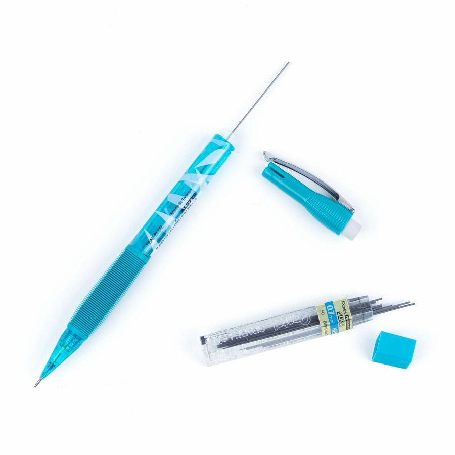 Pentel Icy Mechanical Pencil (0.7mm), Tinted Teal Blue Barrel - AL27TS