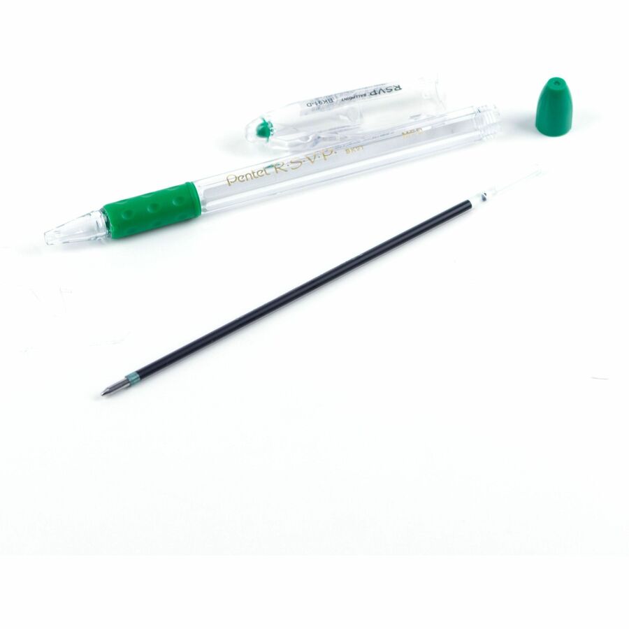 Pentel R.S.V.P. Ballpoint Pen, (1.0mm), Green Ink - BK91-D