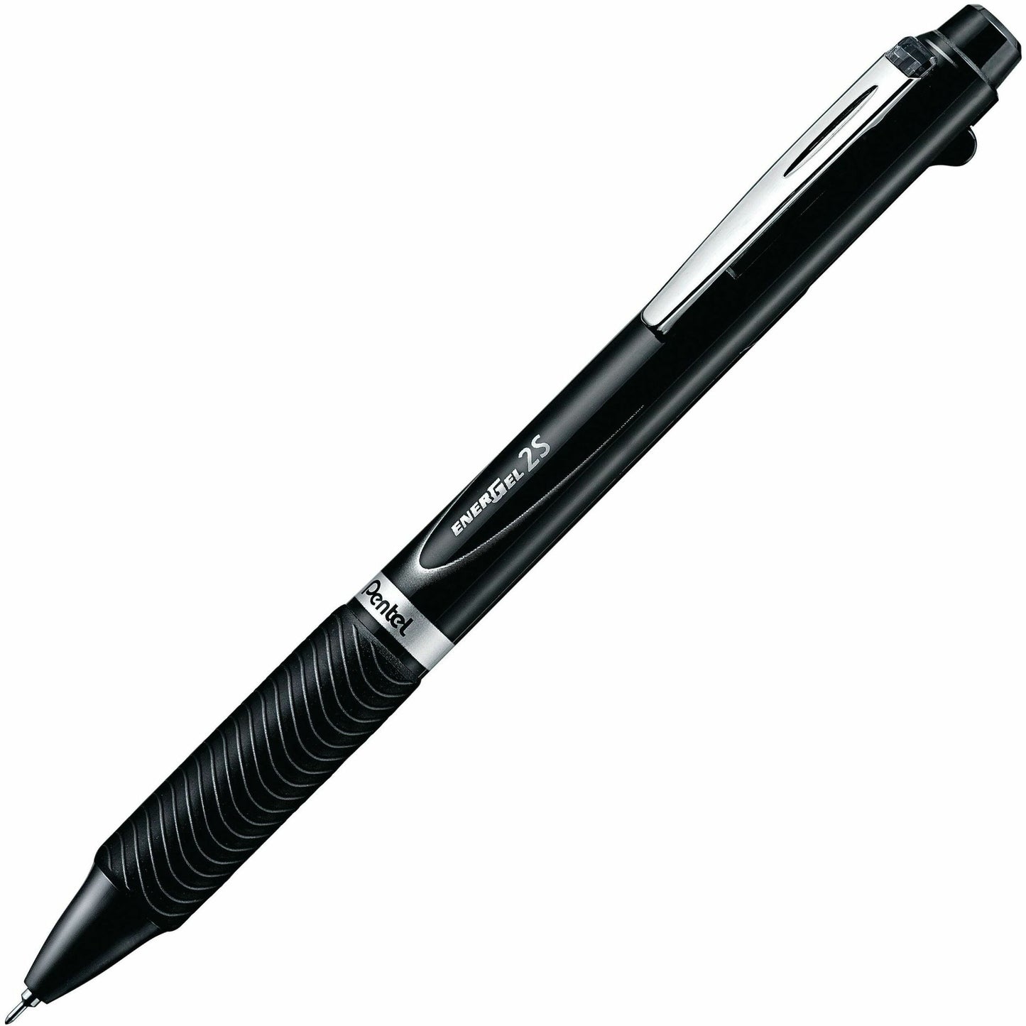 Pentel EnerGel 2S Multi-Function, 2-Ink + Pencil, (0.5mm), Black/Red Ink/0.5mm Pencil, Black Barrel