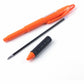 Pentel R.S.V.P. Safety Colour Orange Barrel Ballpoint Pen Retractable, Black Ink - BK93HDF-A