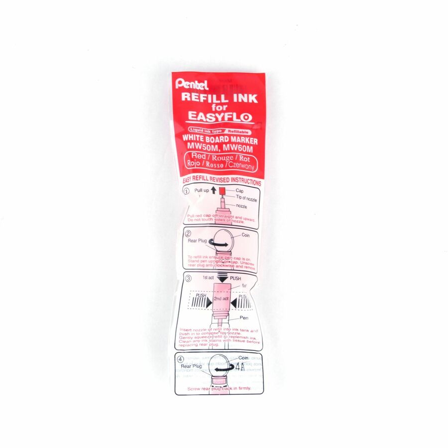 Pentel Refill ink for Whiteboard Marker EASYFLO, Red Ink - MWR1-B