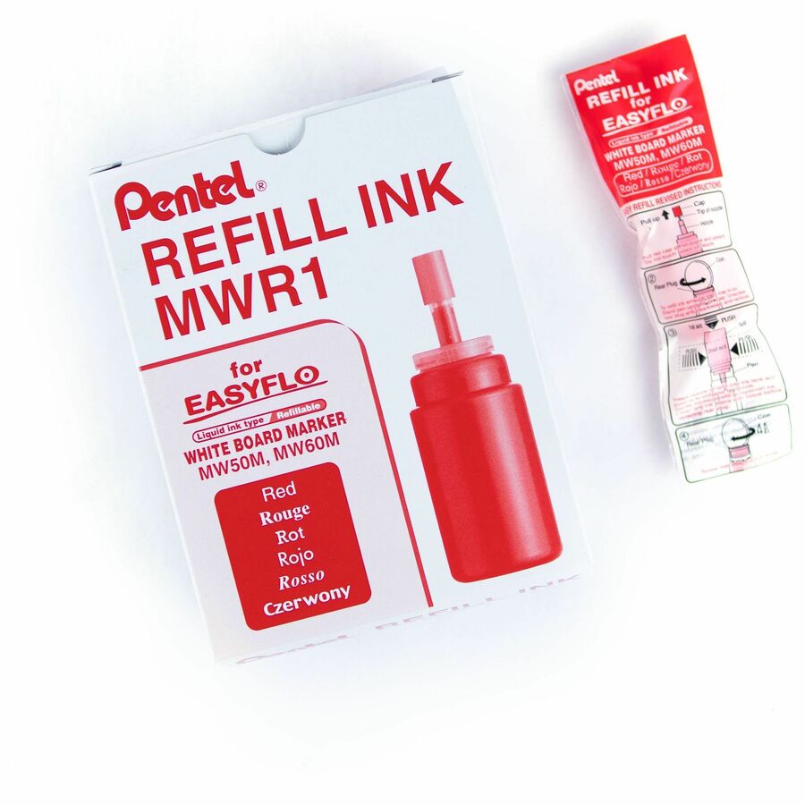 Pentel Refill ink for Whiteboard Marker EASYFLO, Red Ink - MWR1-B