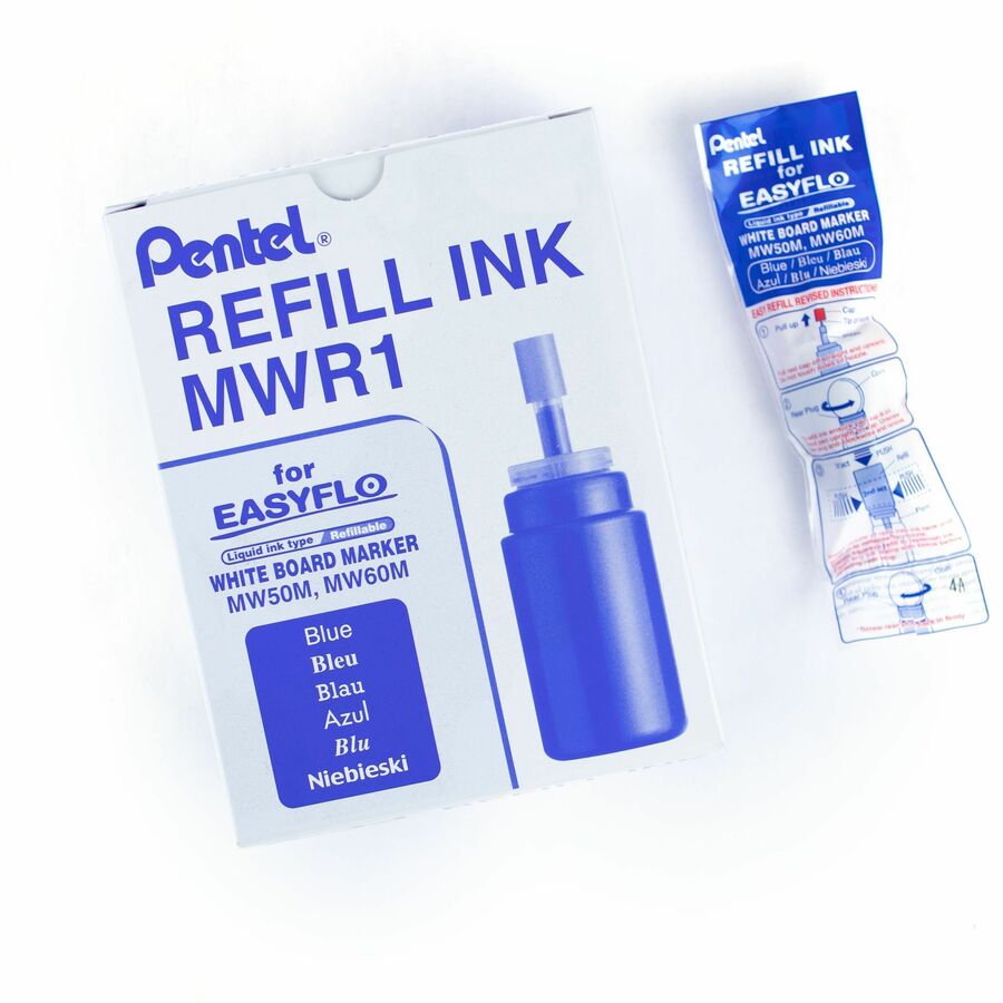 Pentel Refill ink for Whiteboard Marker EASYFLO, Blue Ink - MWR1-C