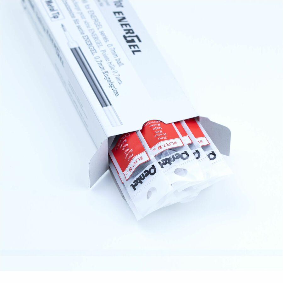 Pentel Refill Ink - For Pentel EnerGel Gel Pen, (0.7mm) Medium Point, Red Ink - LR7-B