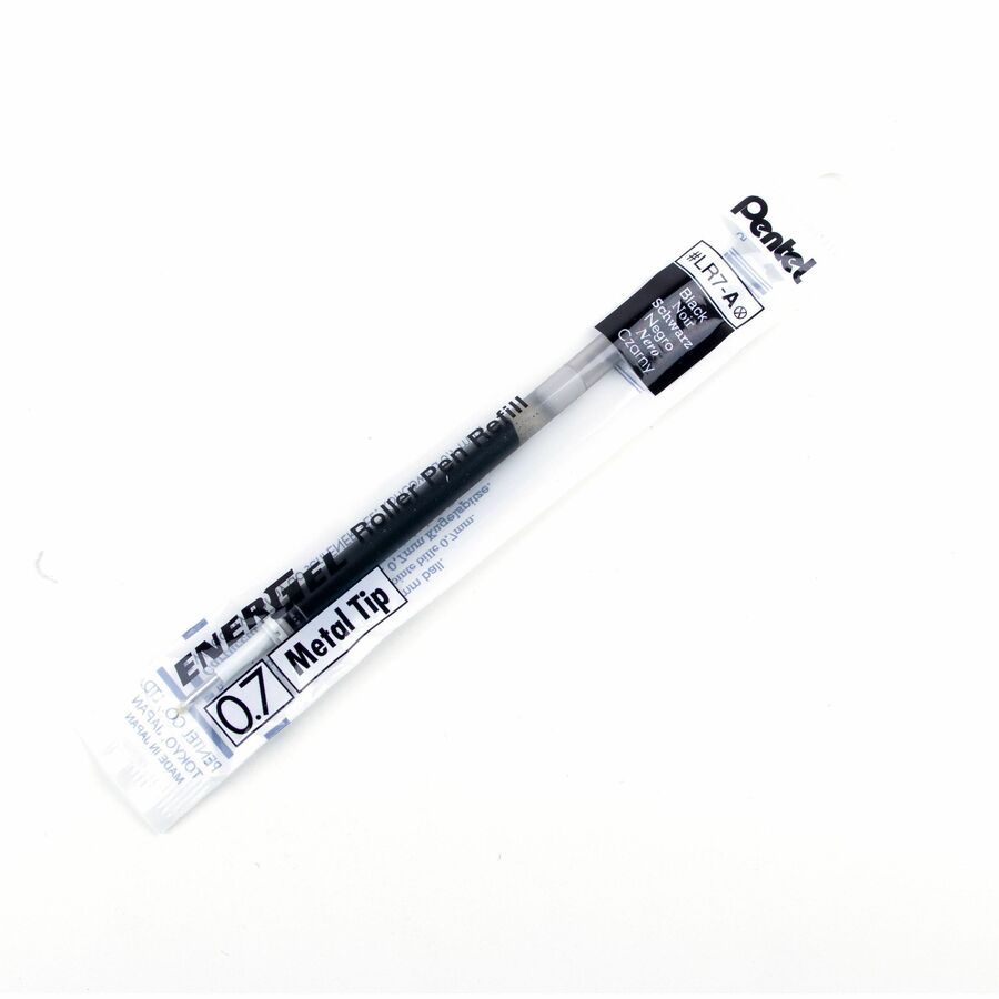 Pentel Refill Ink - For Pentel EnerGel Gel Pen, (0.7mm), Medium Point, Black Ink - LR7-A