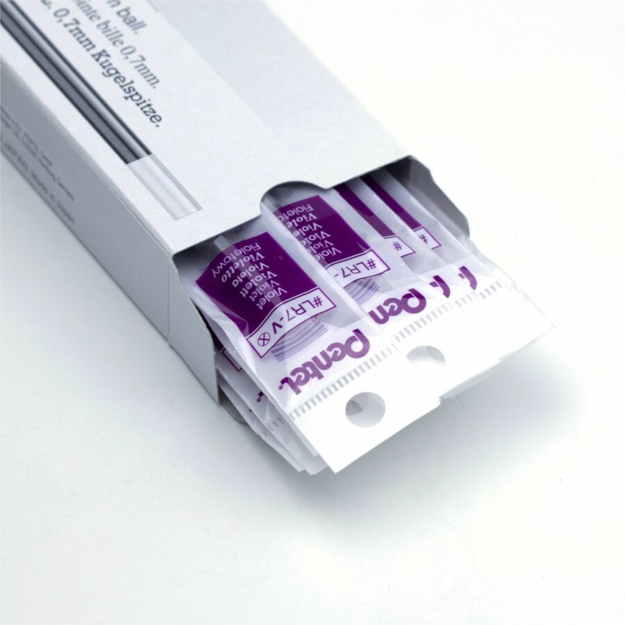 Pentel Refill Ink - For Pentel EnerGel Gel Pen, (0.7mm) Medium Point,, Violet Ink - LR7-V