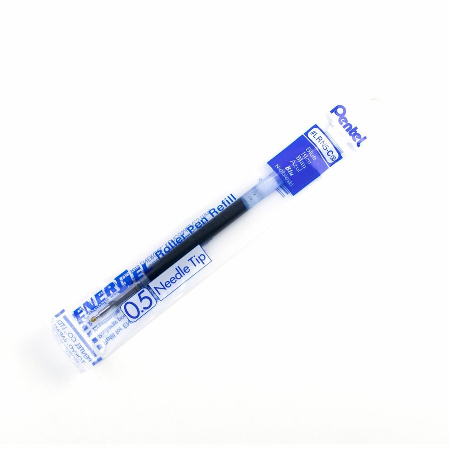 Pentel Refill Ink - For Pentel EnerGel Gel Pen (0.5mm) Fine Point Needle Tip, Blue Ink - LRN5-C