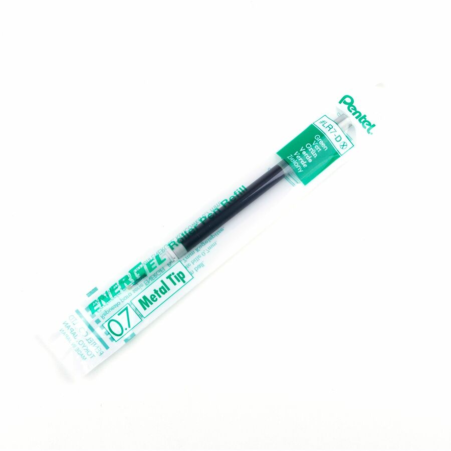 Pentel Refill Ink - For Pentel EnerGel Gel Pen, (0.7mm) Medium Point, Green Ink - LR7-D
