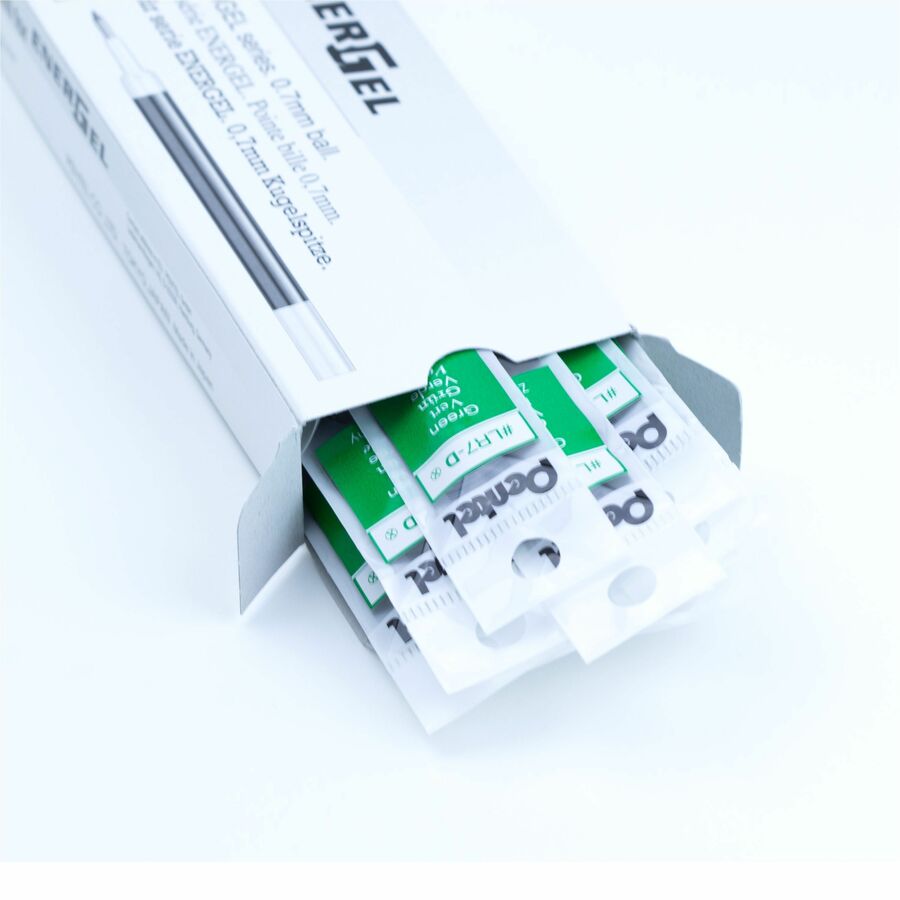 Pentel Refill Ink - For Pentel EnerGel Gel Pen, (0.7mm) Medium Point, Green Ink - LR7-D
