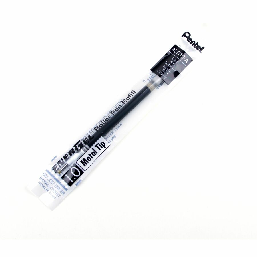 Pentel Refill Ink - For Pentel EnerGel Gel Pen (1.0mm) Bold Point, Black Ink - LR10-A