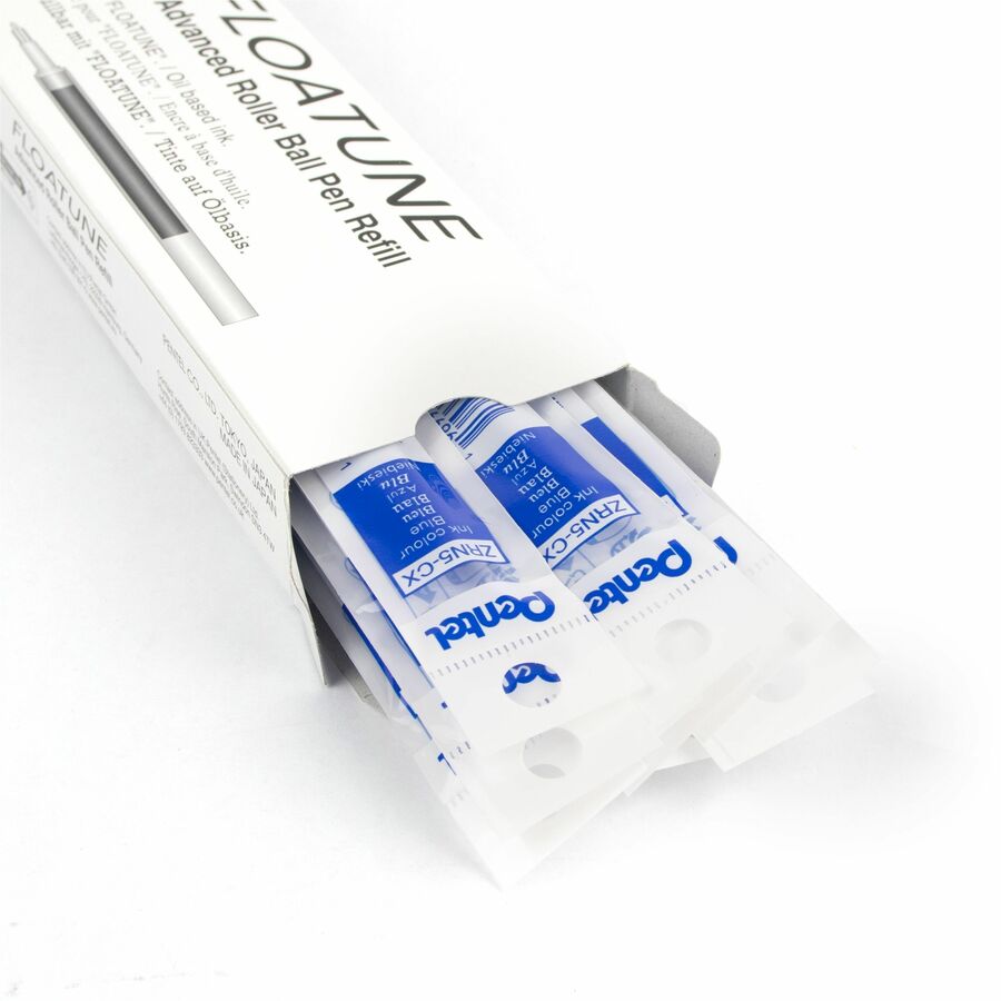 Pentel Refills for Pentel Floatune, Advanced Rollerball Retractable Pen, 0.5mm Tip, Blue Ink - ZRN5-C