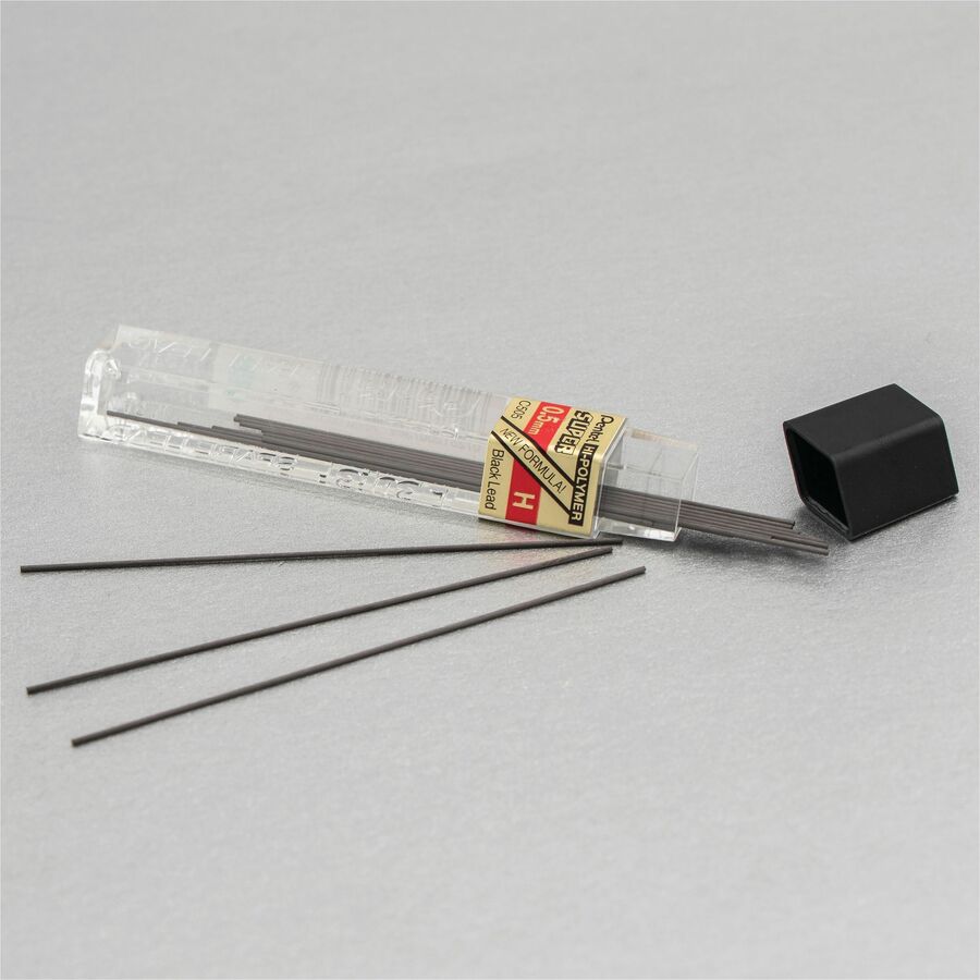 Pentel Hi-Polymer Super Lead Refill (0.5mm), H, 12 Leads per Tube - C505-H