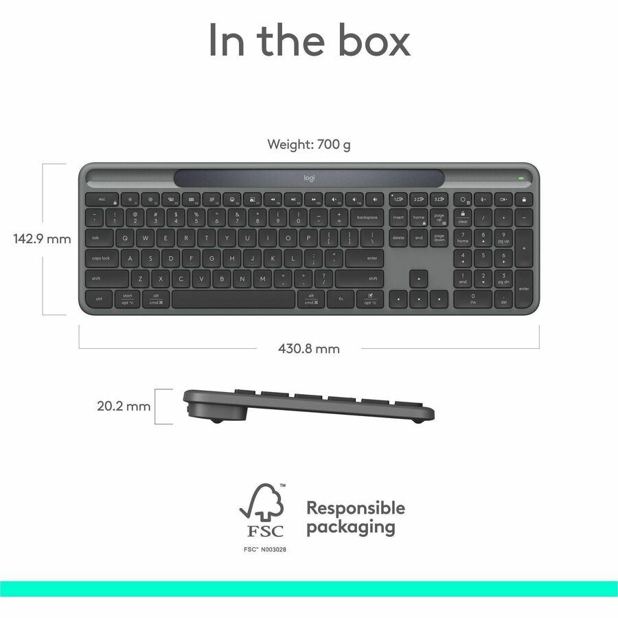 Logitech Signature Slim Solar+ Keyboard - 920-013755