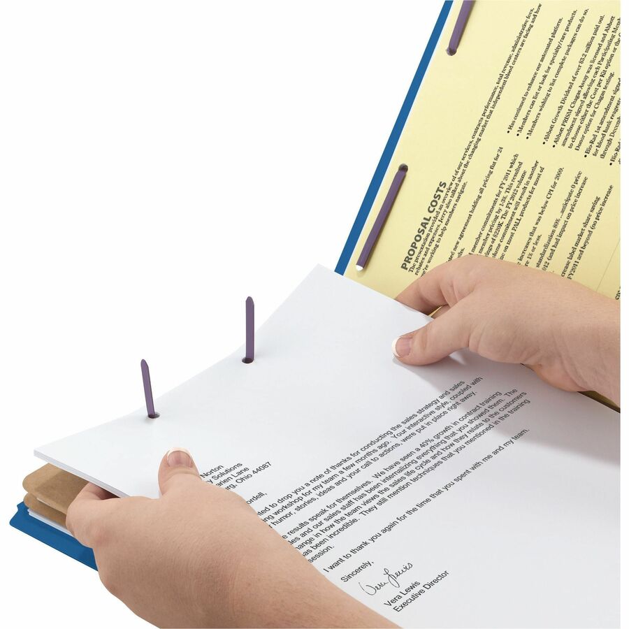 Smead SafeSHIELD 2/5 Tab Cut Legal Recycled Classification Folder - 19035-NVXC