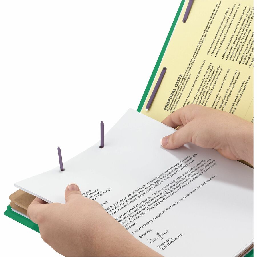 Smead SafeSHIELD 2/5 Tab Cut Letter Recycled Classification Folder - 14033-NVXC
