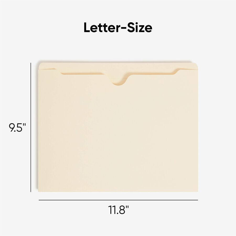 Smead Straight Tab Cut Letter Recycled File Jacket - 75500-NVXC