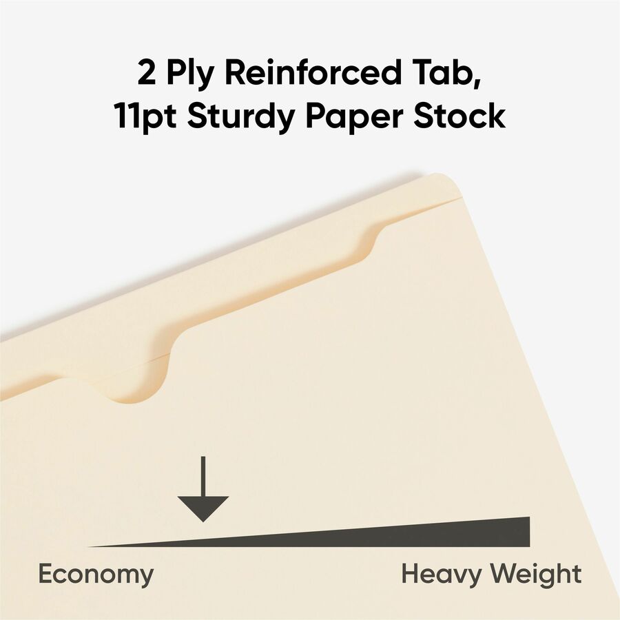Smead Straight Tab Cut Letter Recycled File Jacket - 75500-NVXC
