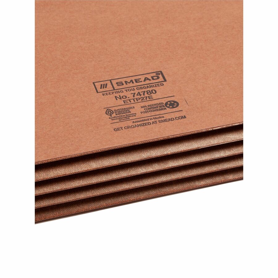 Smead TUFF Straight Tab Cut Legal Recycled File Pocket - 74780-NVXC